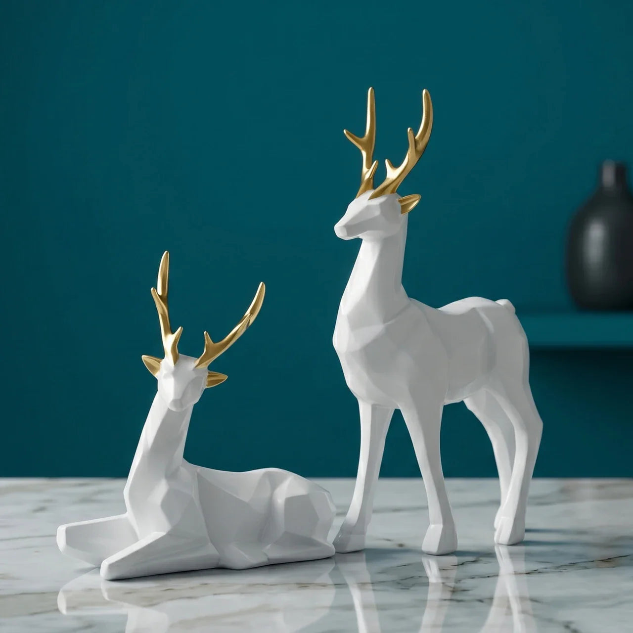 Aurum Stag™ Luxury Sculpture Set