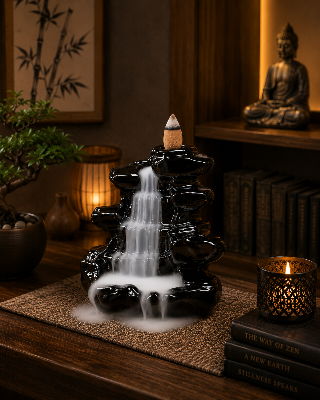 Obsidian Falls™ Smoke Fountain