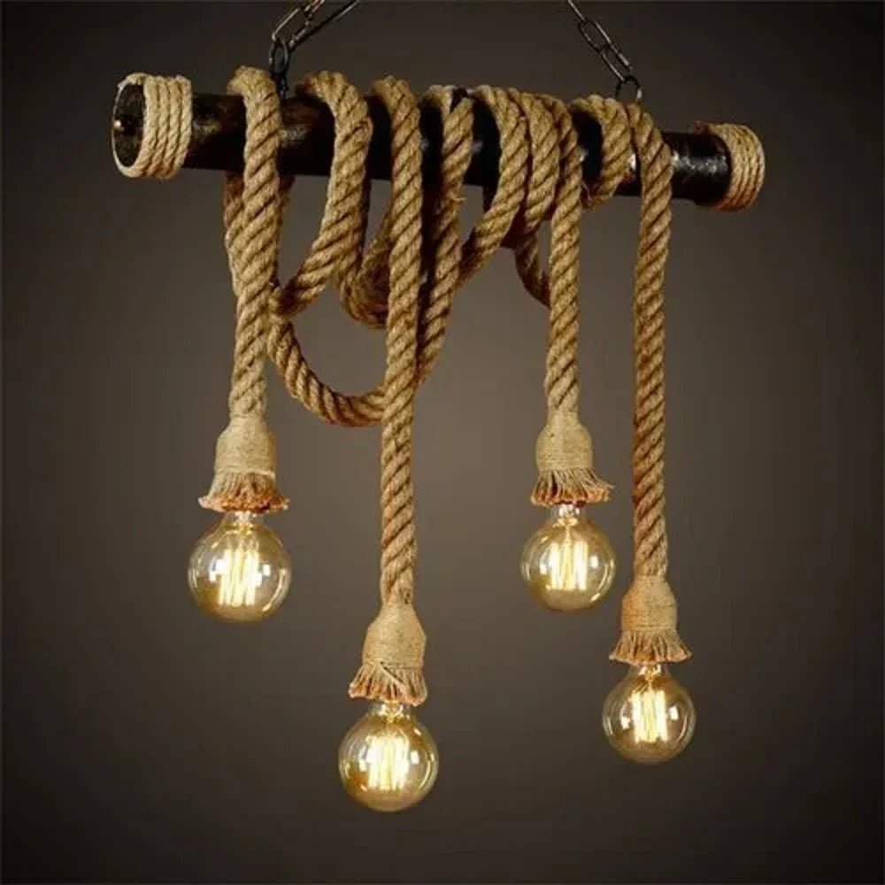 Mariner's Glow™ Vintage Edison Rope Pendant Light