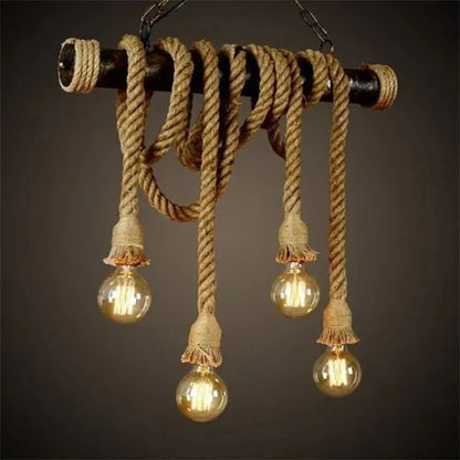 Mariner's Glow™ Vintage Edison Rope Pendant Light