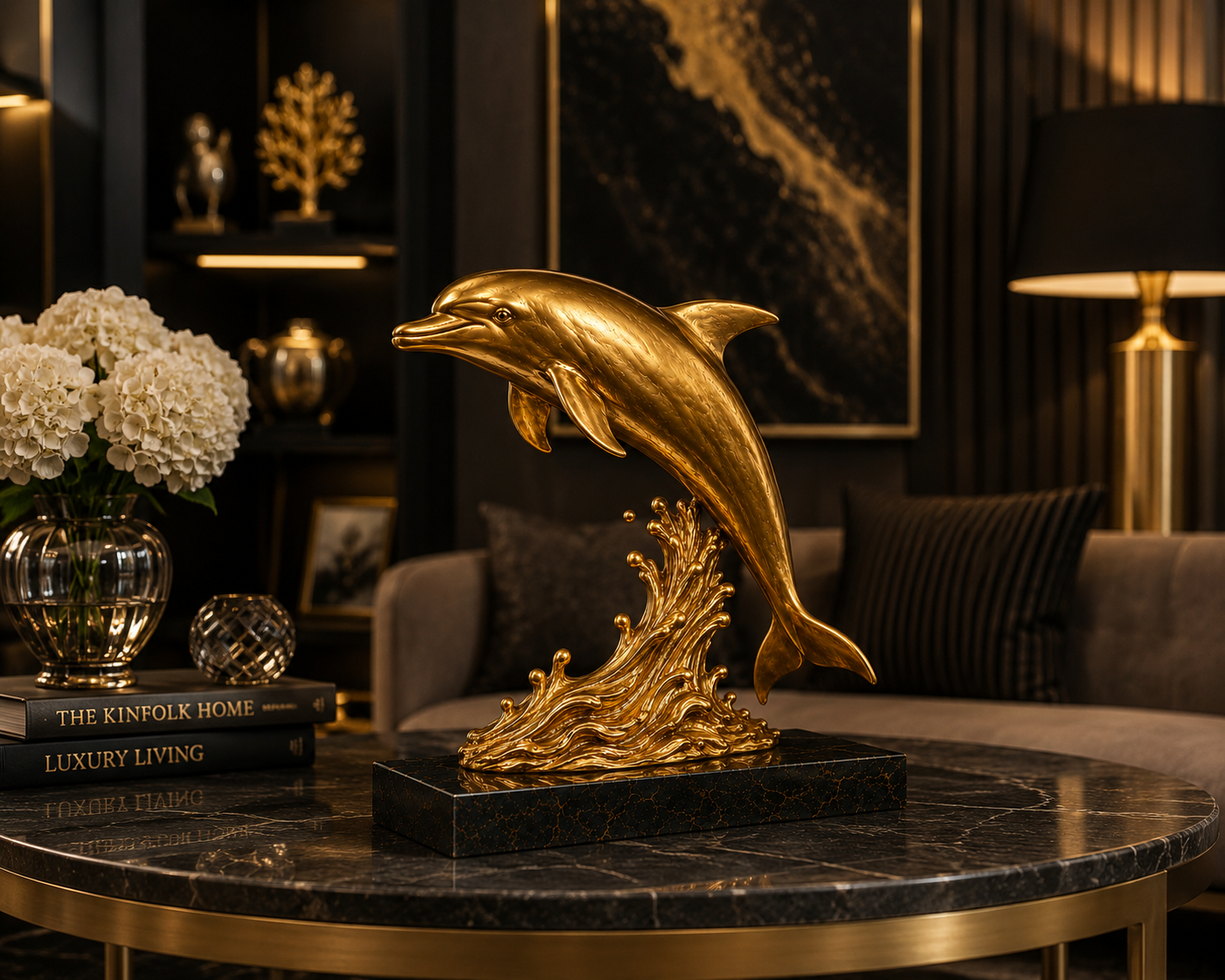 Aurum Wave™ Dolphin Sculpture