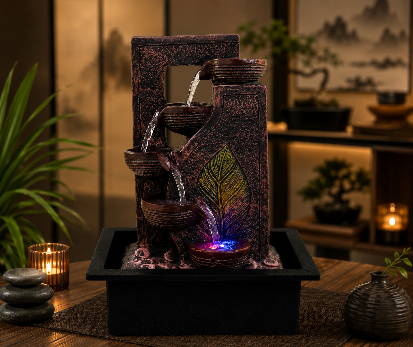Aurora Leaf™ Cascade Fountain