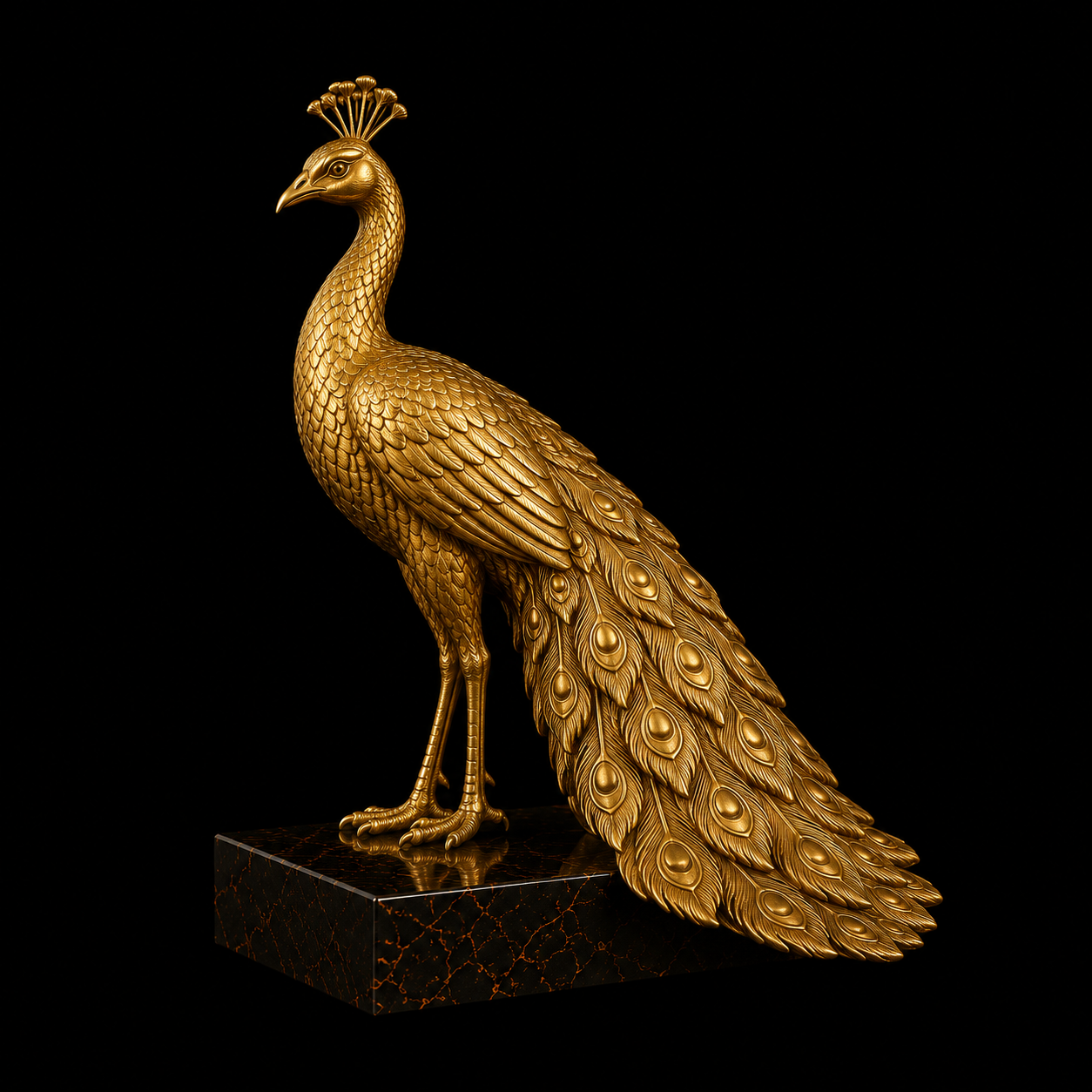 Aurum Plume™ Peacock Sculpture