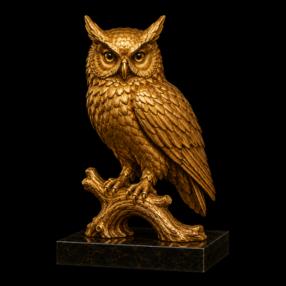 Aurum Noctis™ Owl Sculpture