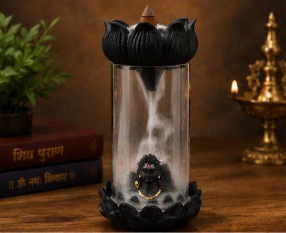 ShivDhara™ Adiyogi Smoke Fountain 8" with 100 dhup sticks