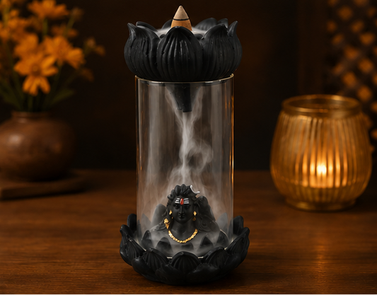 ShivDhara™ Adiyogi Smoke Fountain 8" with 100 dhup sticks