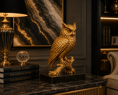 Aurum Noctis™ Owl Sculpture