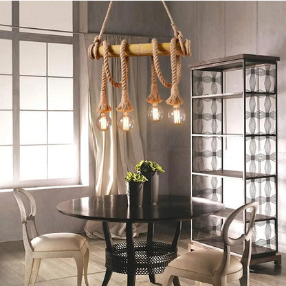 Mariner's Glow™ Vintage Edison Rope Pendant Light